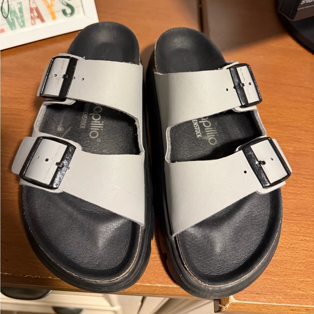 Light gray double buckle Papillo by Birkenstock